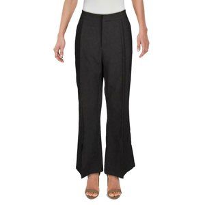 Beulah Black Side Slit Palazzo Wide Leg Pant